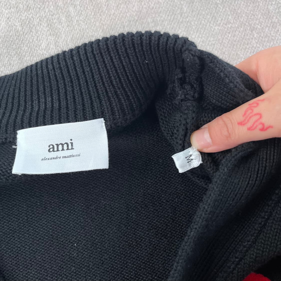 100 아미 하트 빅로고 가디건 상품이미지4