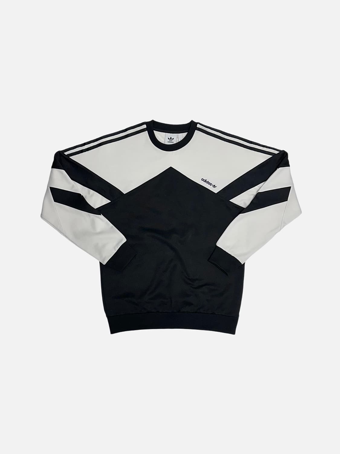 아디다스 팜스톤 크루넥 맨투맨 흰검 상품이미지1