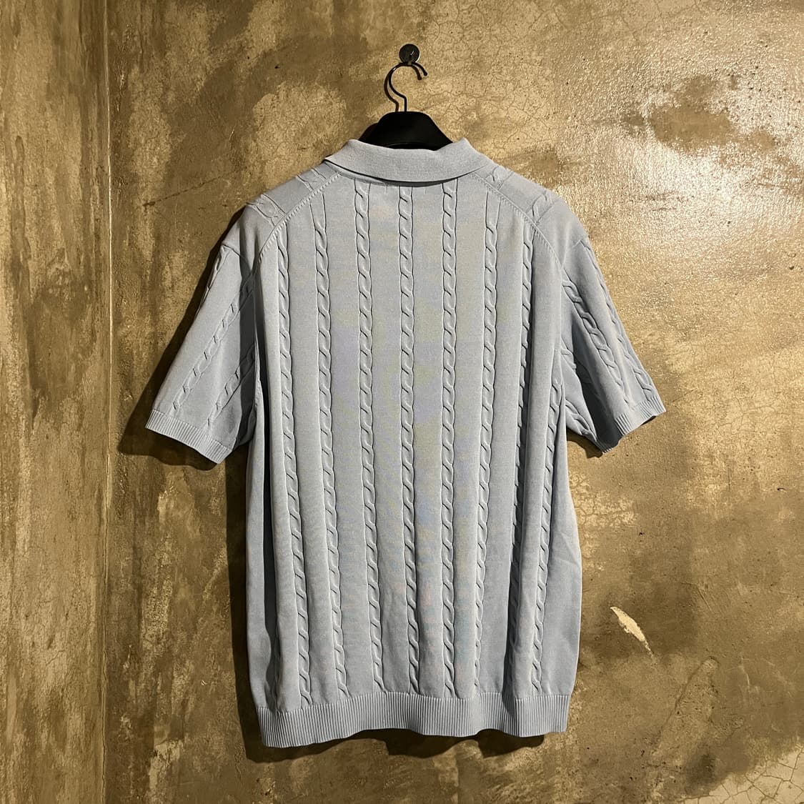 헤지스 케이블 카라넥 니트 반팔 상품이미지4