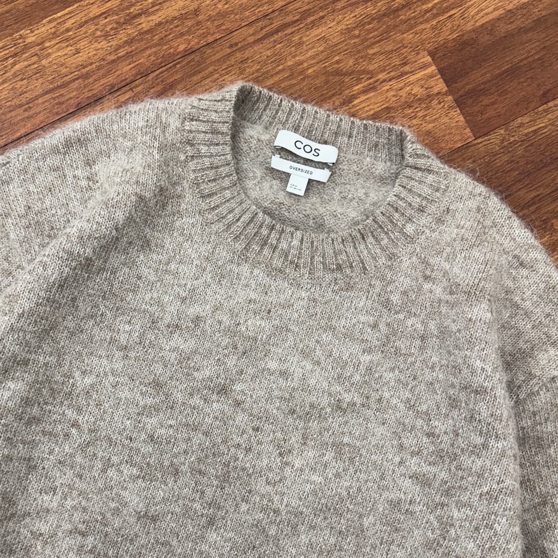 M(105~110) COS 오버사이즈 알파카 오트밀 니트  상품이미지3