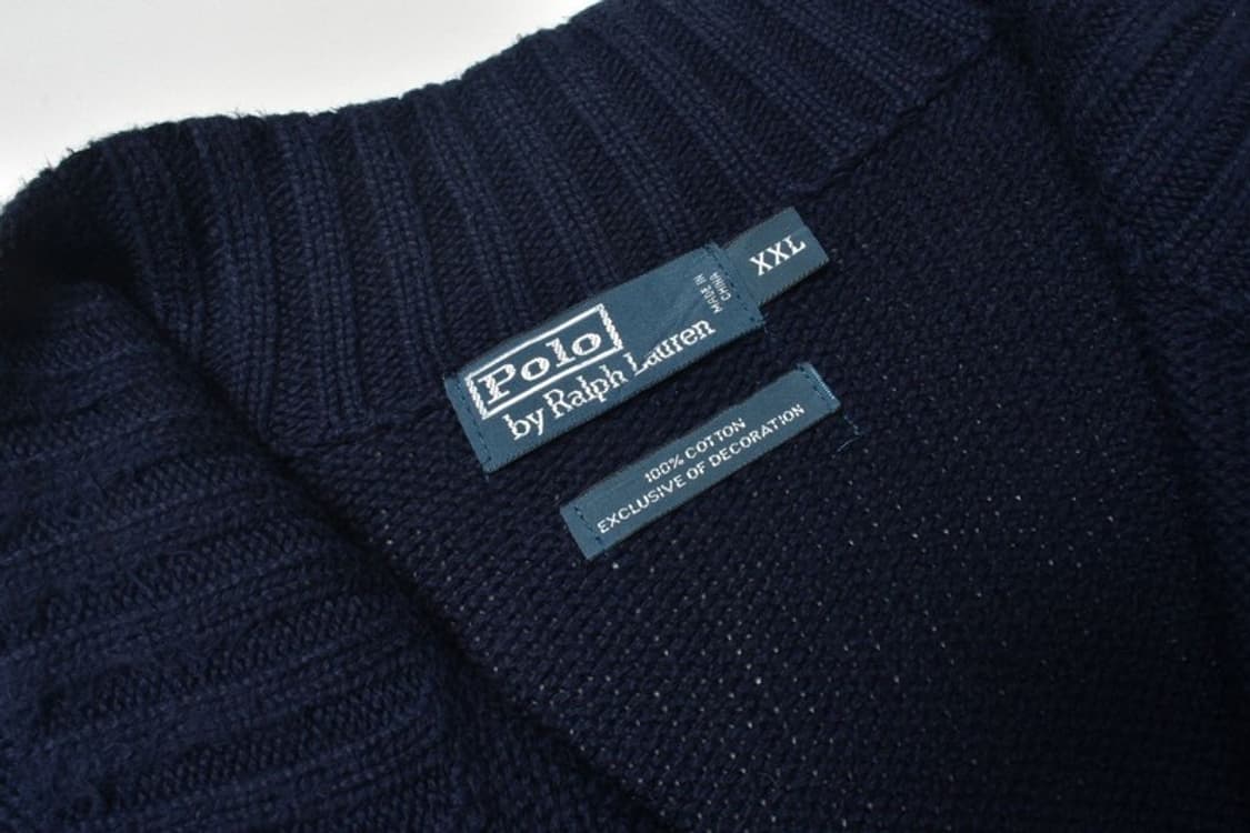 폴로 랄프로렌 헤비 코튼 반집업 니트 XXL N1121 상품이미지3