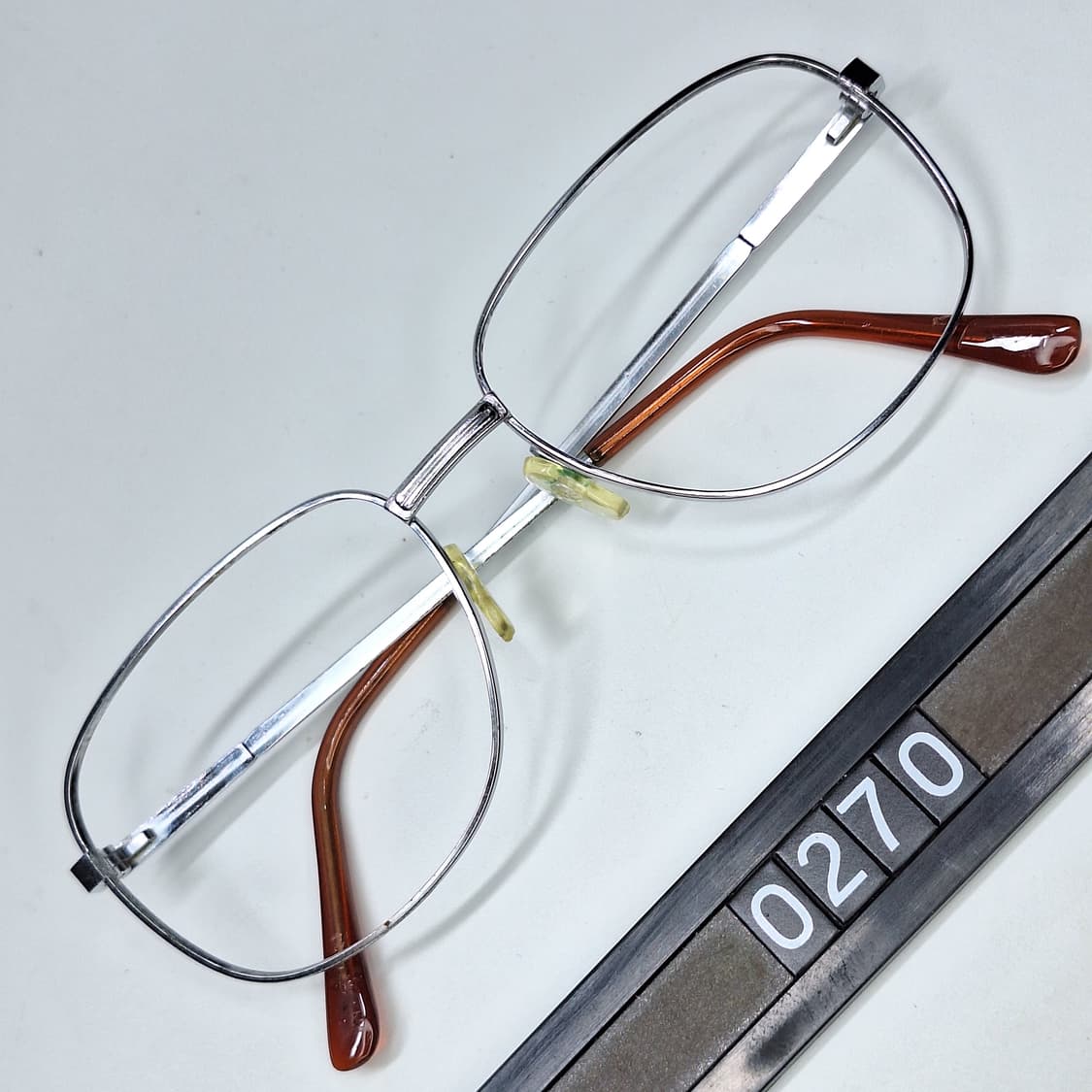 80s 일본 빈티지 웰링턴 메탈 실버 안경테 132mm 클래식 레트로 상품이미지1