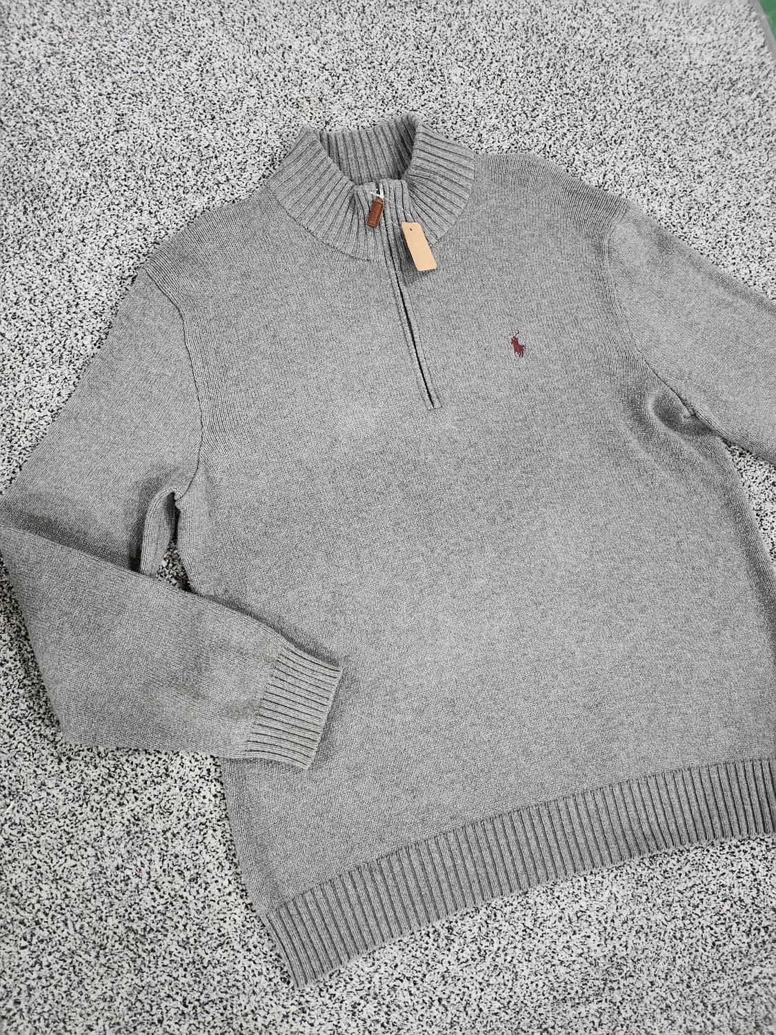 그레이 하프 집업 니트  상품이미지2