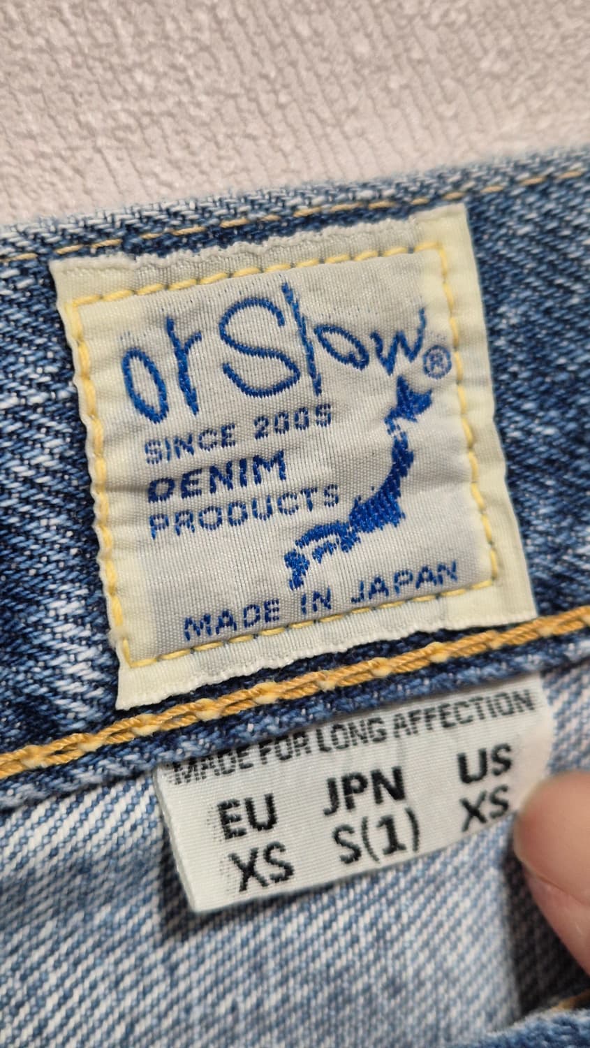 오어슬로우 105 데님 1사이즈 워싱진 상품이미지4