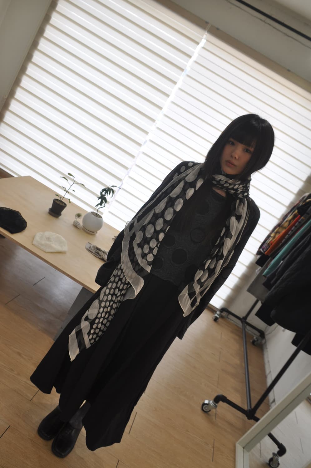 도트 롱 원피스 상품이미지4