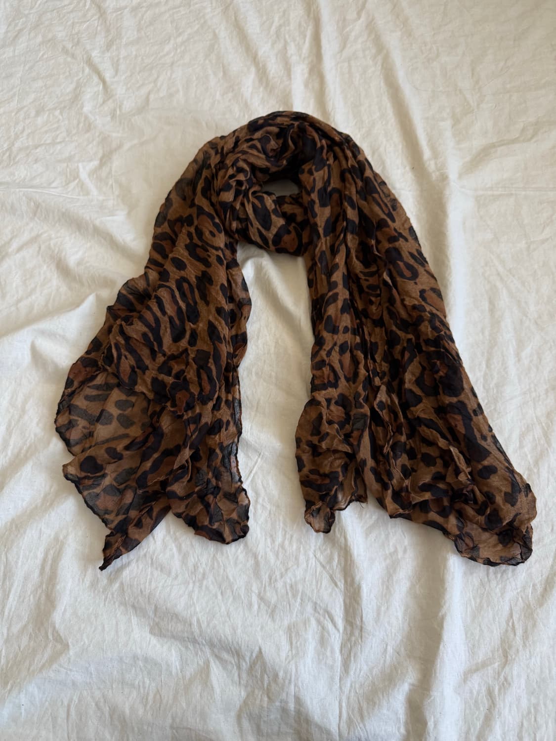 갸루펑크 호피 레오파드 스카프 머플러 상품이미지1