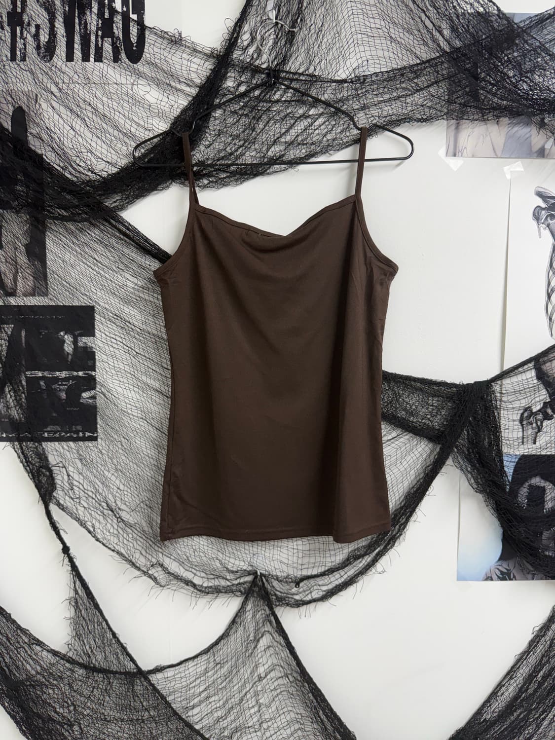 Lace detailed brown camisole 상품이미지4