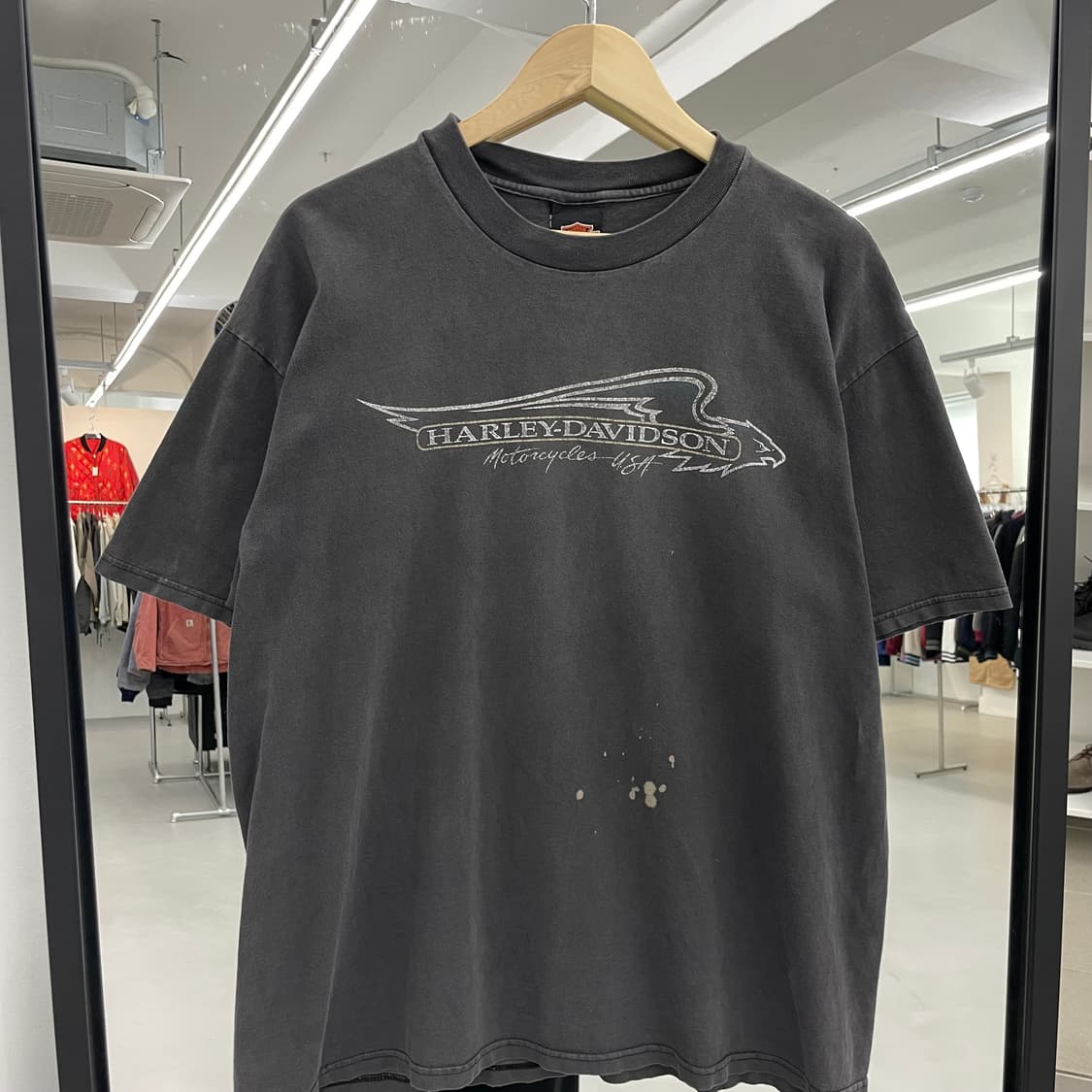 할리데이비슨 90s 하드 페이딩 레이서 빈티지 반팔 티셔츠 상품이미지3
