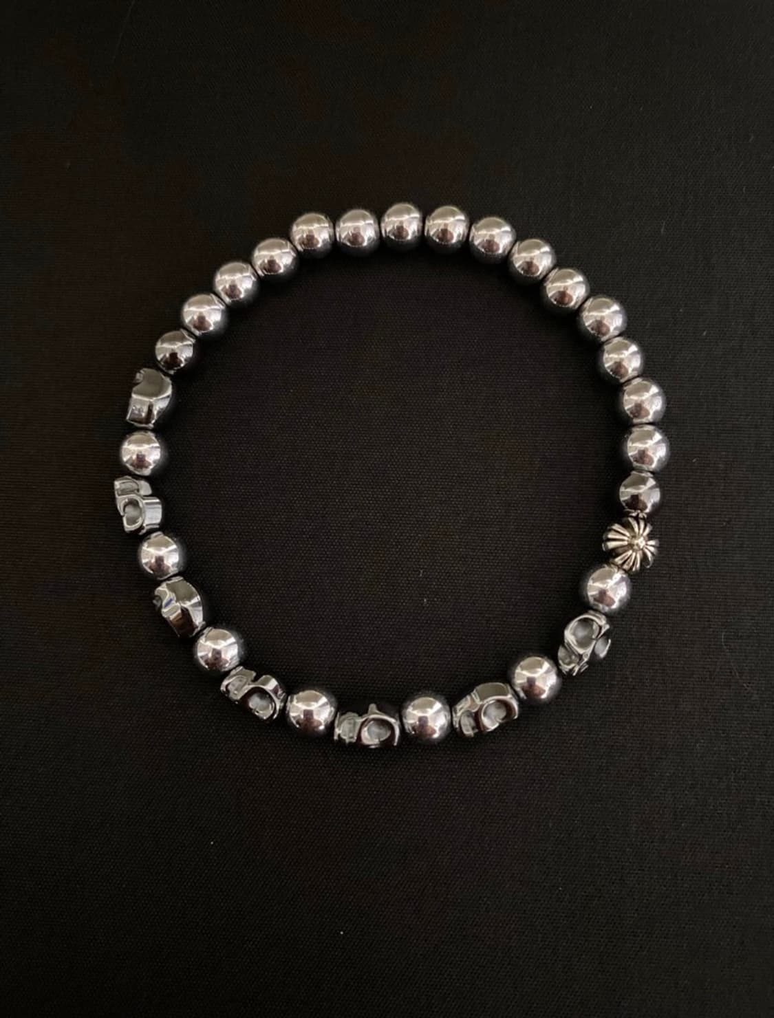 스컬 헤마타이트 팔찌 6mm 상품이미지3