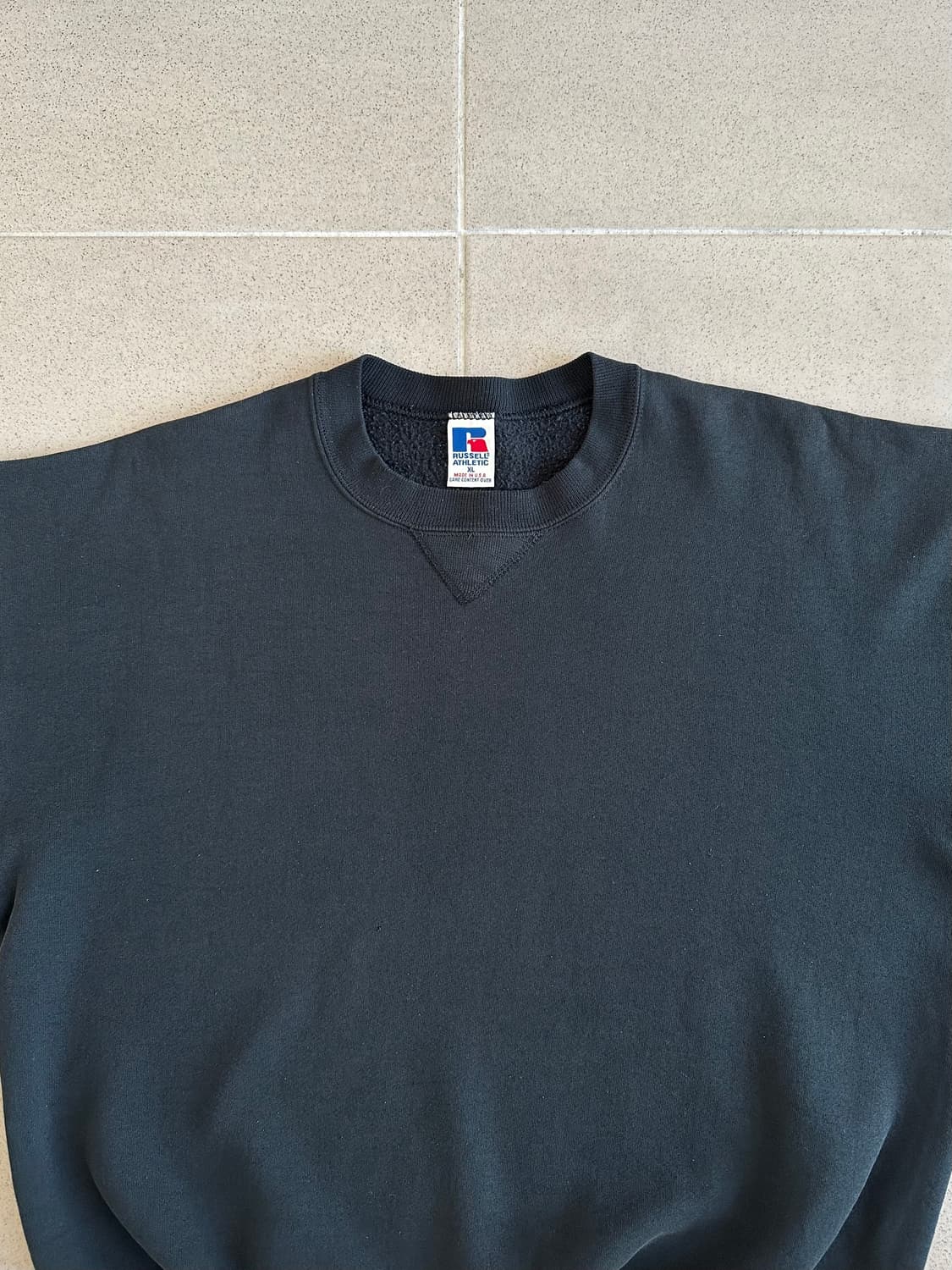 90s 빈티지 러셀 스웻셔츠 블랙 XL USA 상품이미지4