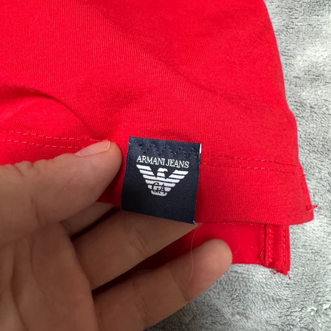 알마니진스 레드 카라 셔츠 상품이미지4