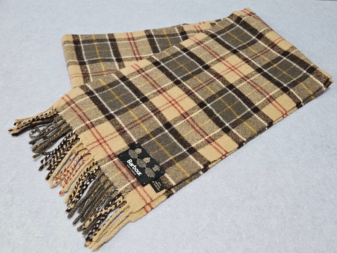 바버 램스울 타탄체크 머플러 상품이미지3