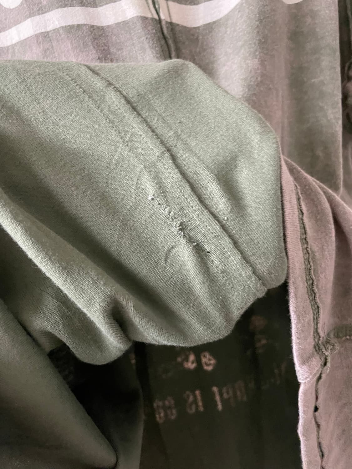 00s 본더치 그런지날개해골프린팅피그먼트워싱반팔티셔츠 L 코르티스맛 상품이미지7