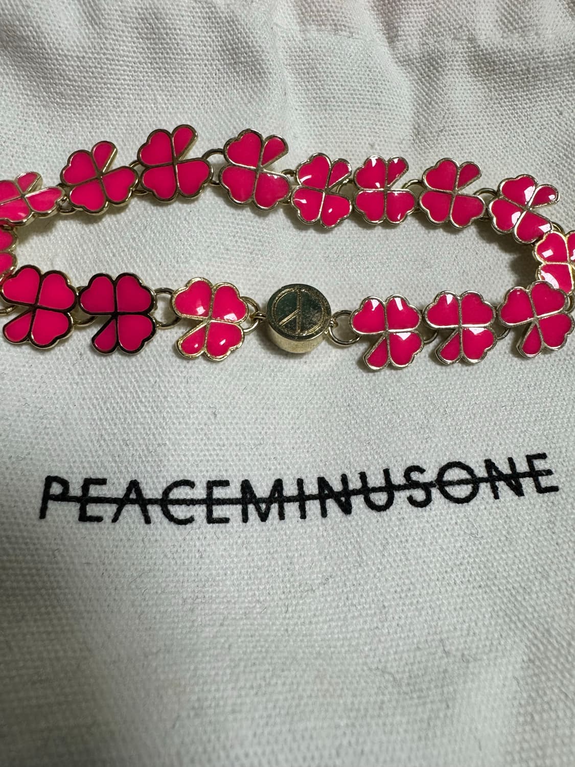 피스마이너스원 클로버 브레이슬릿 #1 핑크 상품이미지3