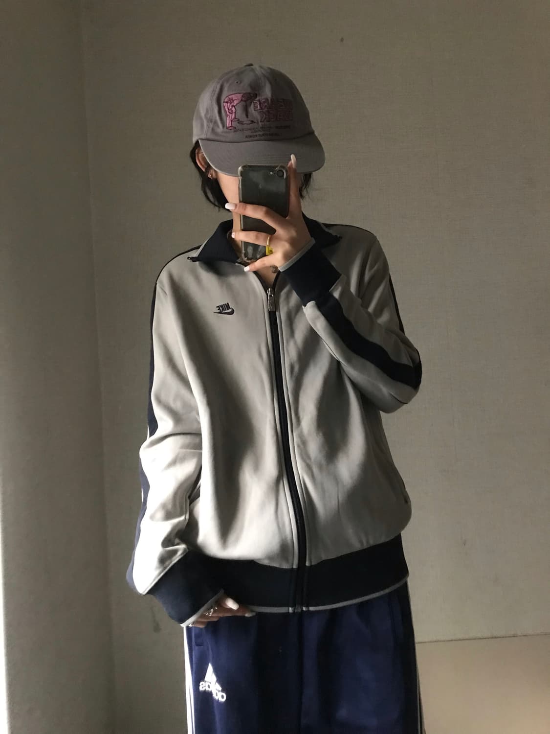 나이키 그레이 네이비 트랙 져지 상품이미지2