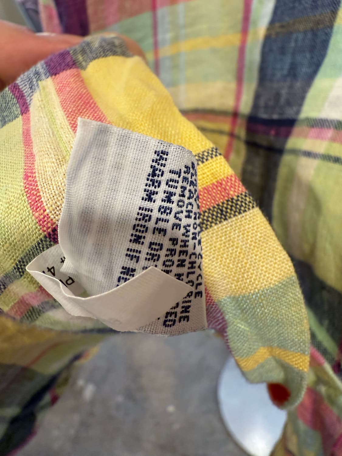 폴로 랄프로렌 네이비포니 멀티컬러 린넨 반팔셔츠 상품이미지3