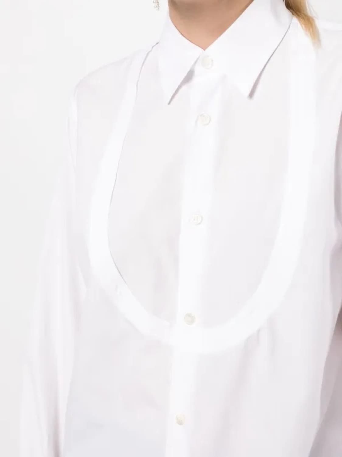 Comme des garcons 꼼데가르송 롱 코튼 셔츠 원피스 화이트 상품이미지1