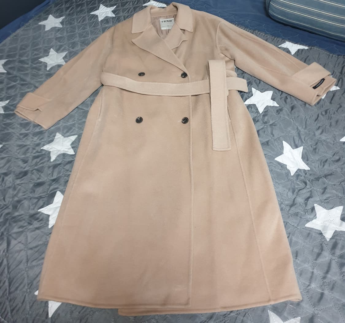 HOUR 핸드메이드 벨티드 울 롱코트 베이지 (F) 상품이미지3