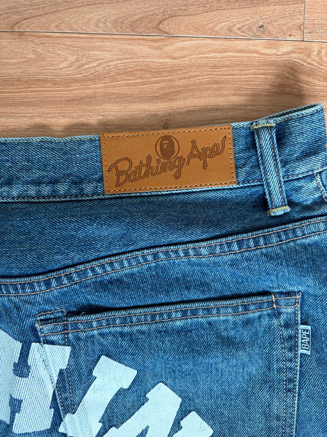 [2XL] 베이프 컬리지 데님 쇼츠 데님 상품이미지6