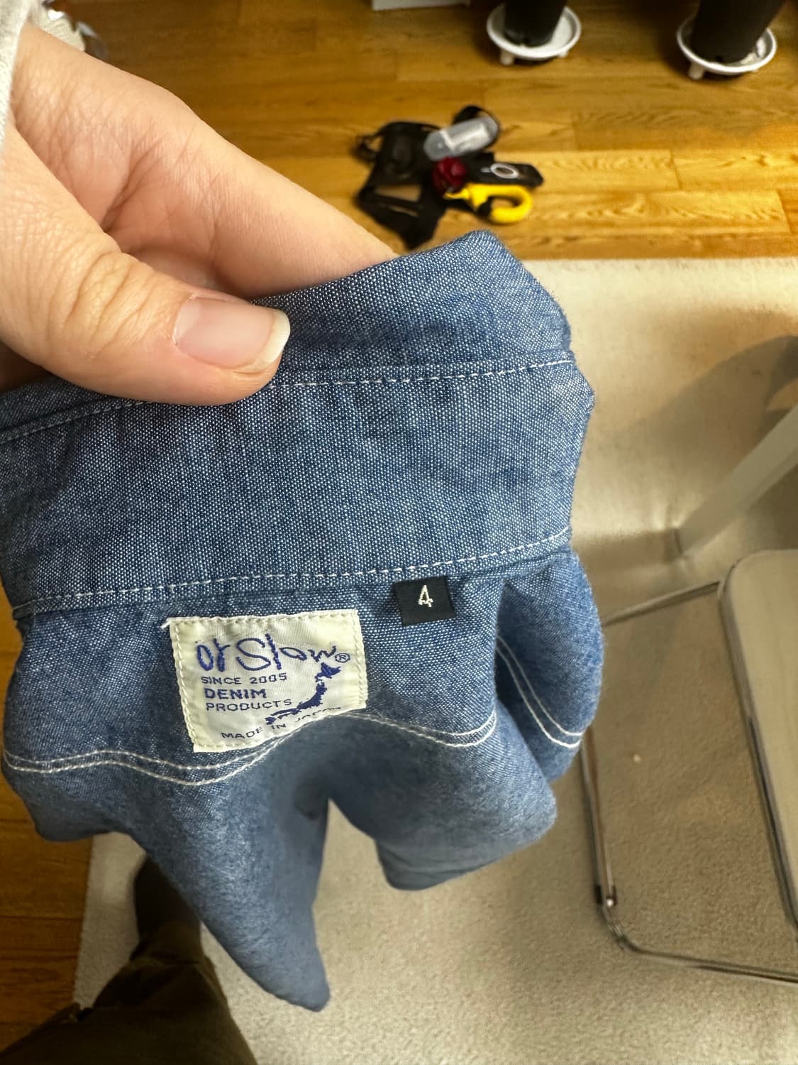 오어슬로우 샴브레이 워크 셔츠 4사이즈 에이급 상품이미지2