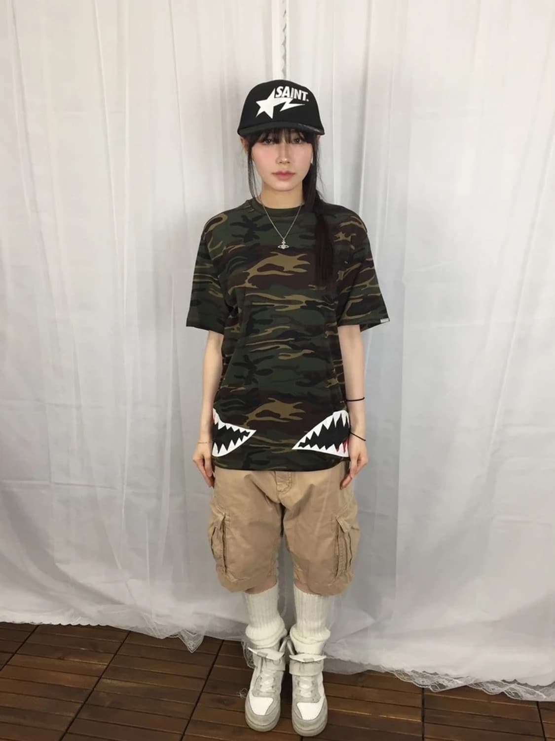 BAYCANT Camo Shark Mouth Tee 상품이미지2