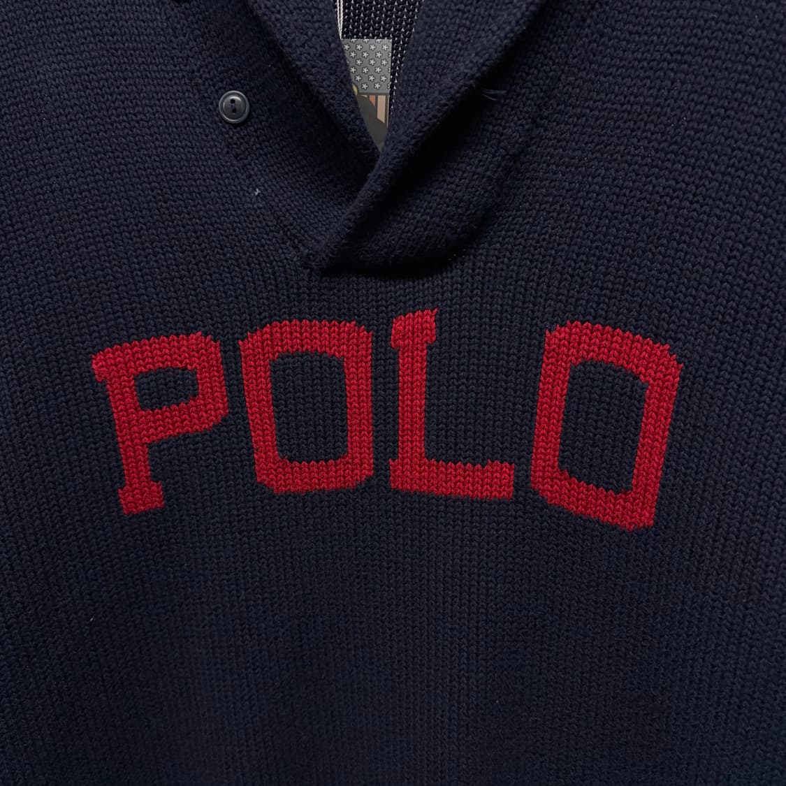 폴로 랄프로렌 스펠아웃 숄카라 니트 상품이미지3