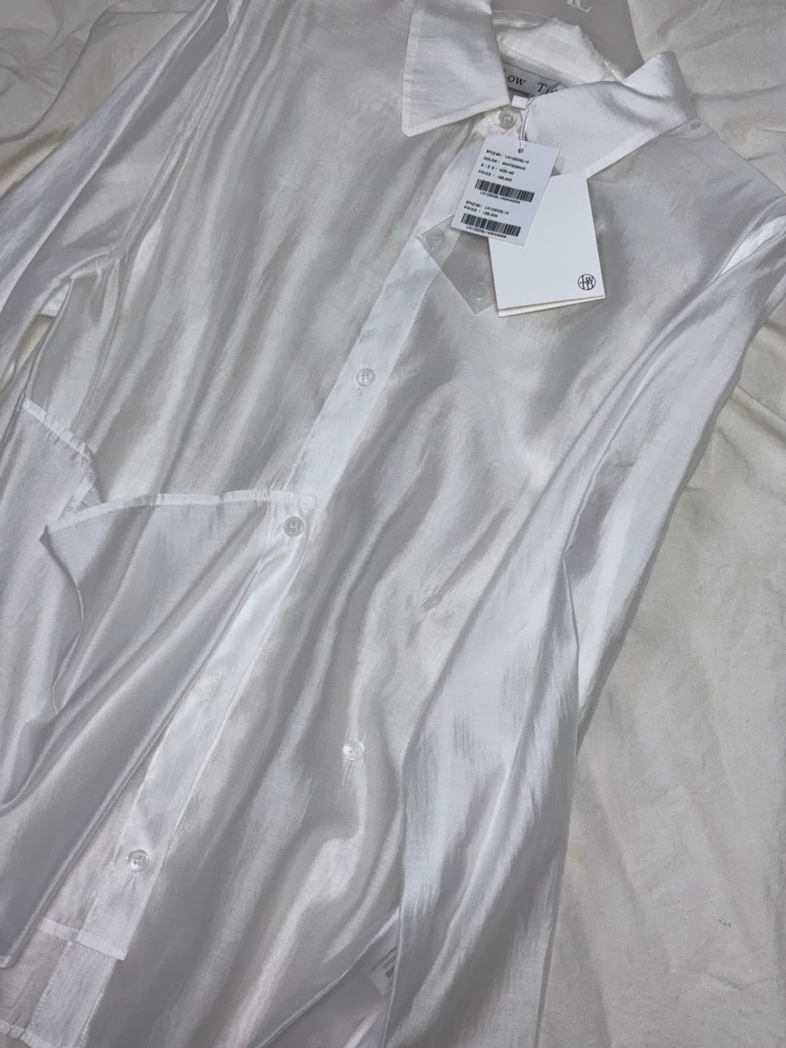 low tide / SILKY BUTTON WRAP SHIRT / M  상품이미지3