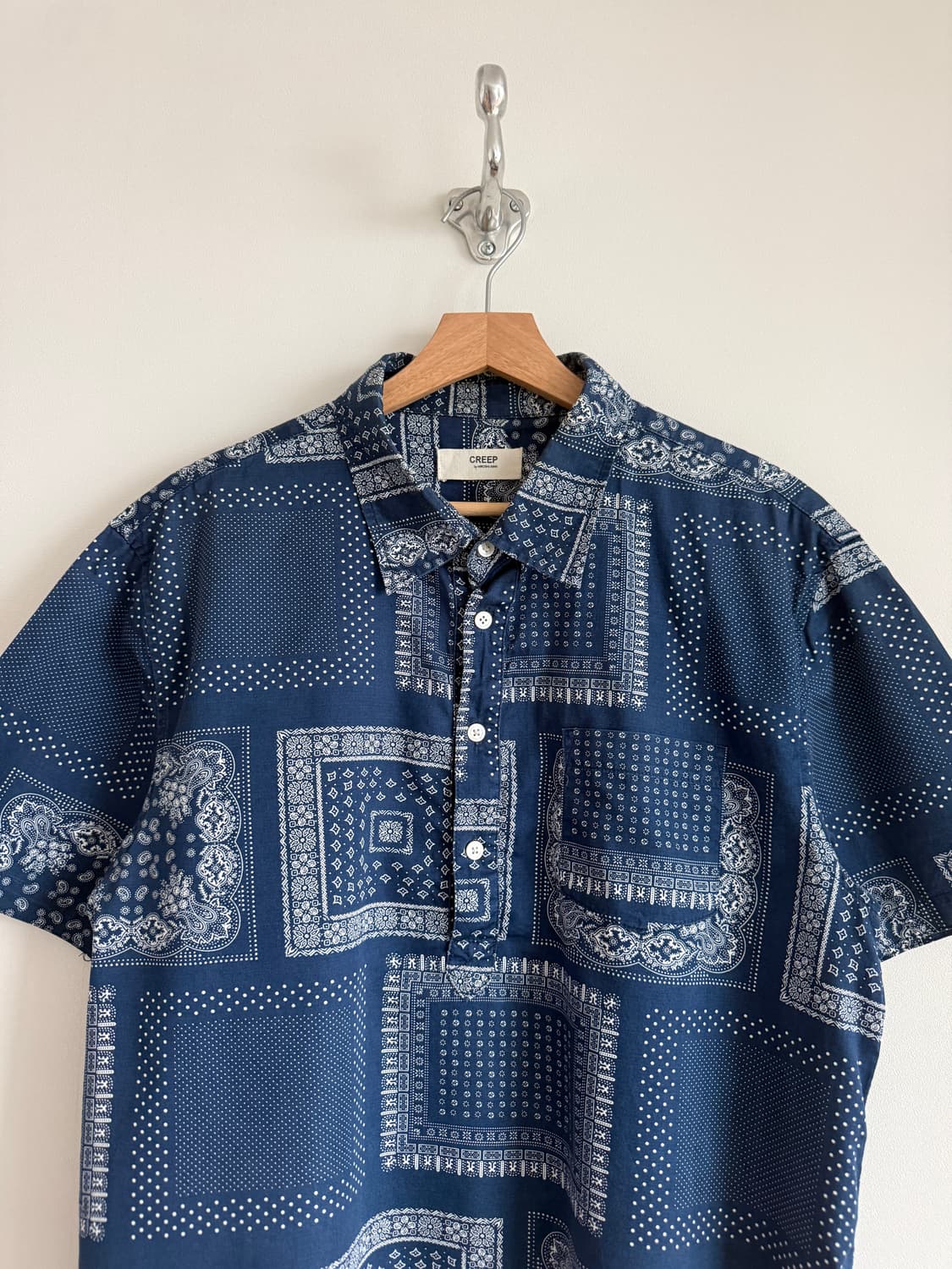 크립(CREEP by hiroshi awai) 단다나 하프버튼 반팔 셔츠 상품이미지2