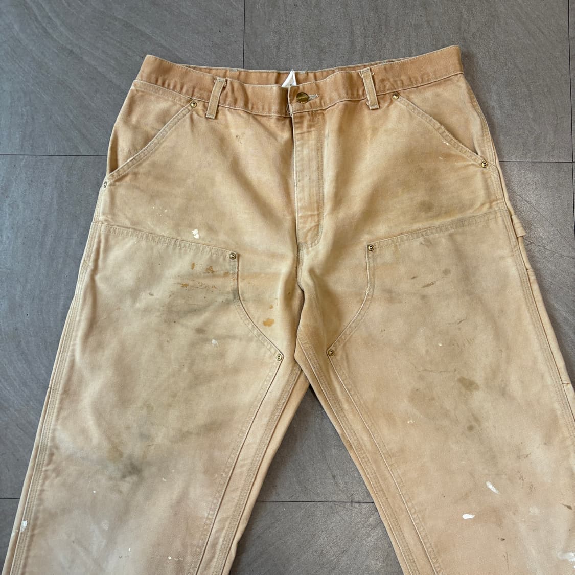 칼하트 브라운 더블니 팬츠 바지 상품이미지2