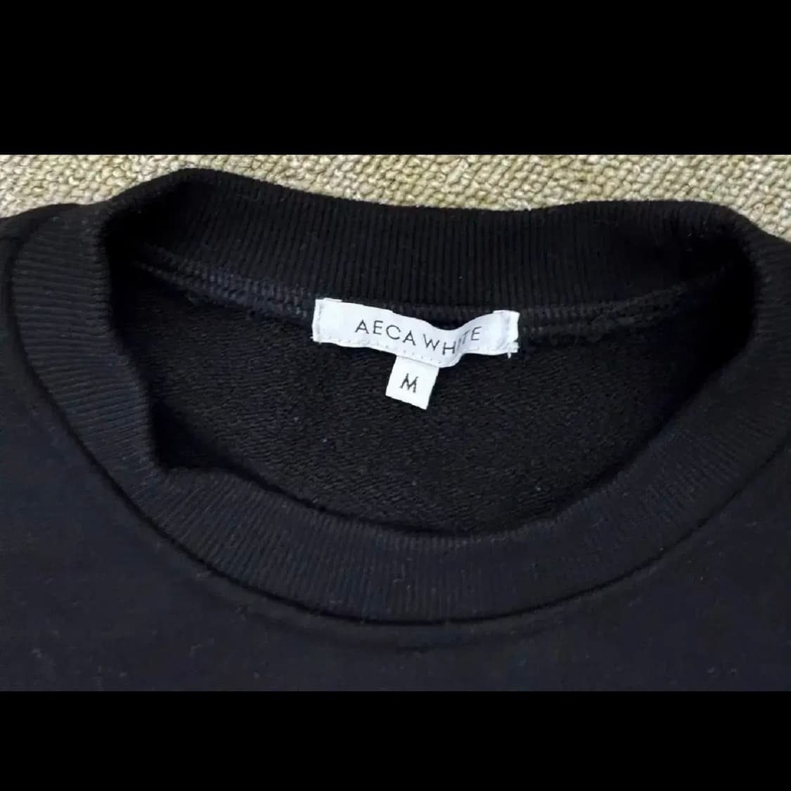 AECA 검정색 맨투맨 N 158 (M) 상품이미지2