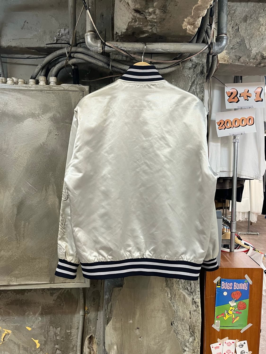 엠엘비 양키스 스타디움 바시티 자켓 실버 100 #csz3962  상품이미지2