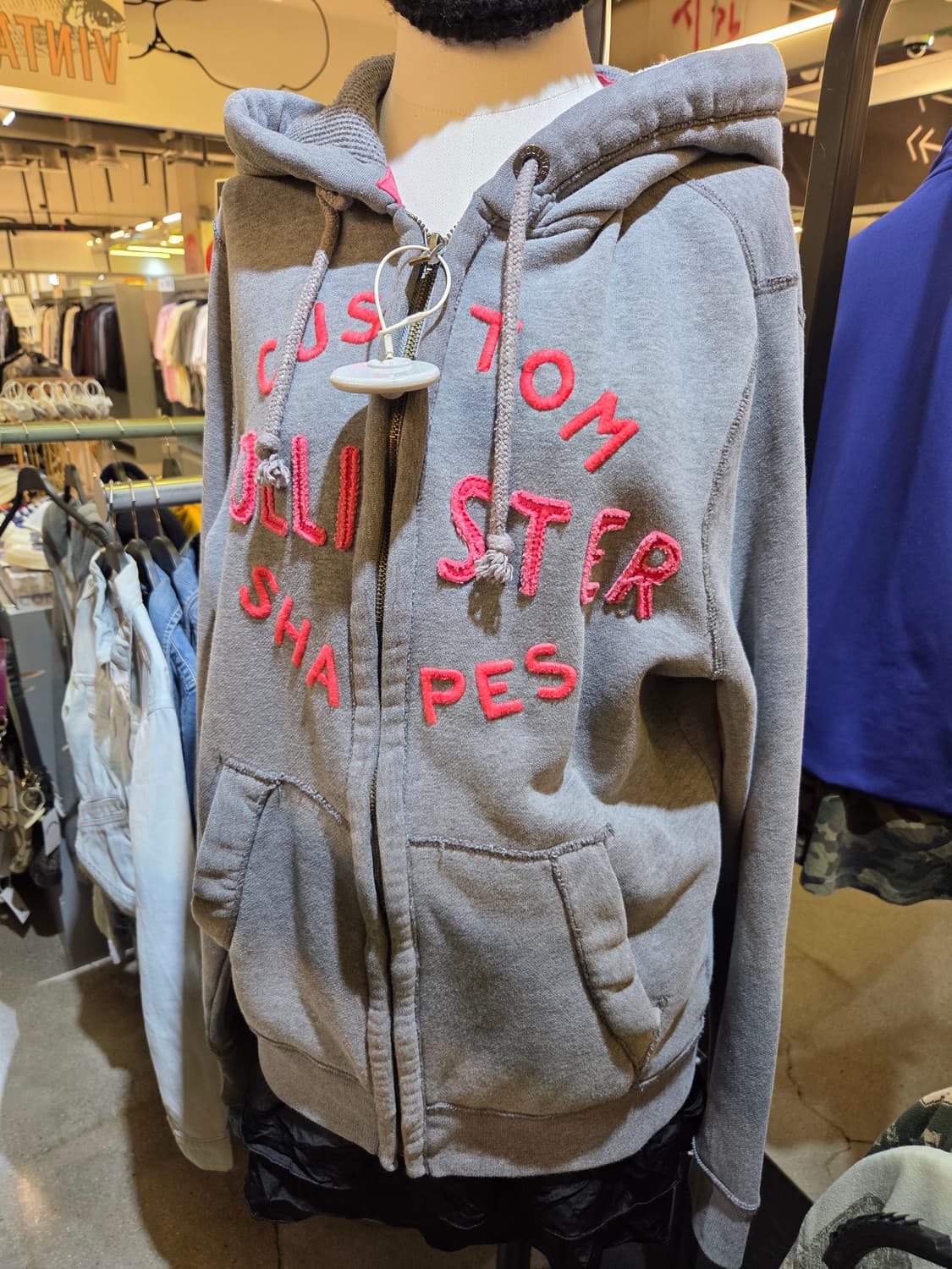 홀리스터 그레이 오버핏 후드집업 상품이미지7