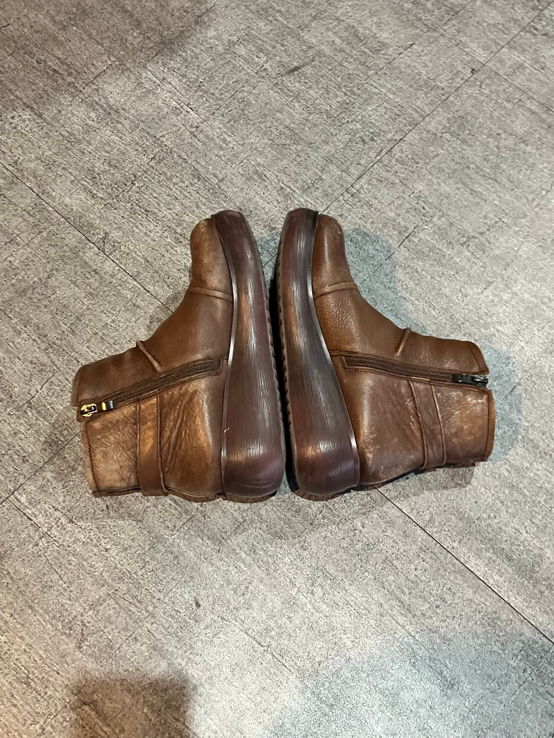 하구미아메카지 가죽플라워부츠 빈티지슈즈 상품이미지2