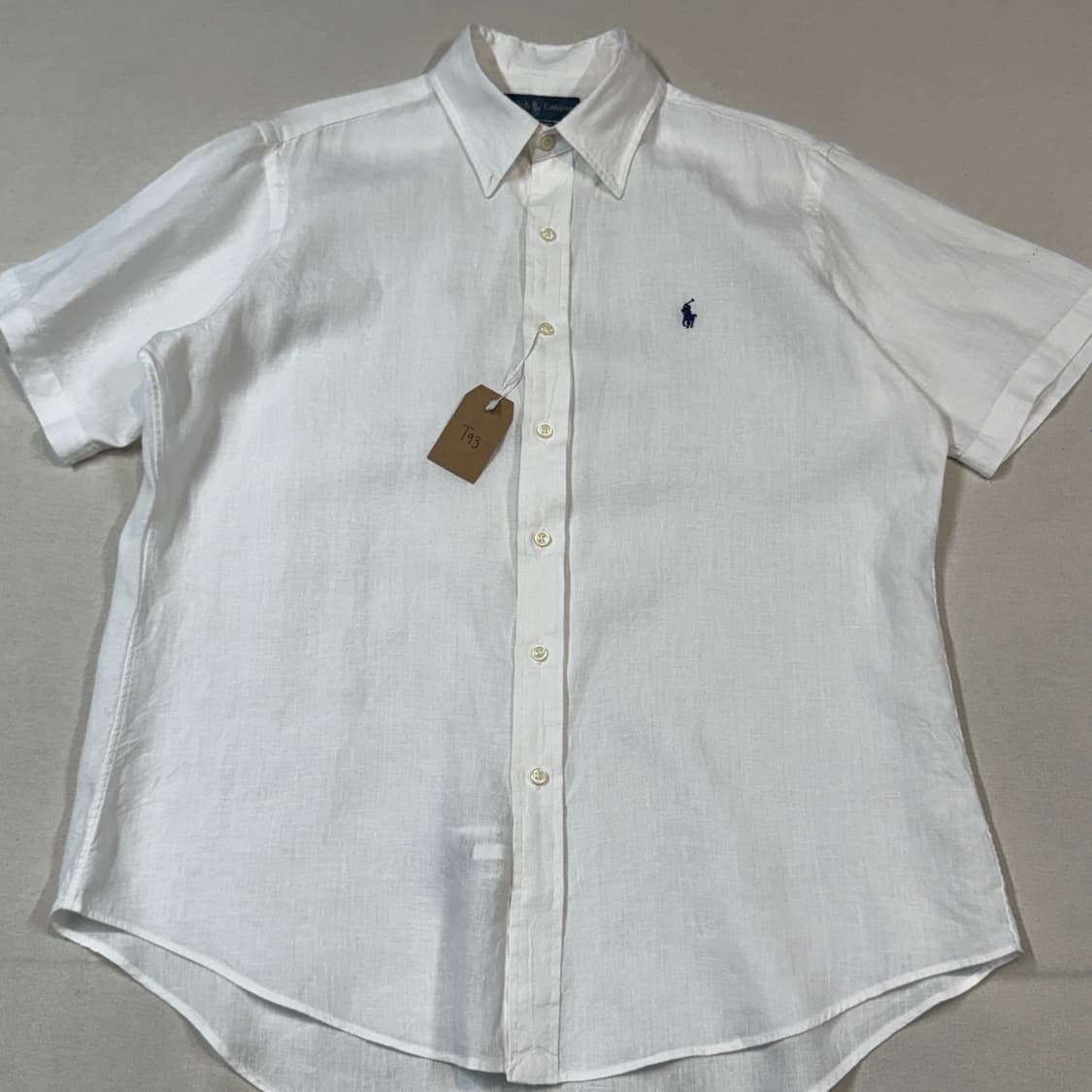 L) 폴로 랄프로렌 클래식핏 화이트 린넨 셔츠 T93 상품이미지2