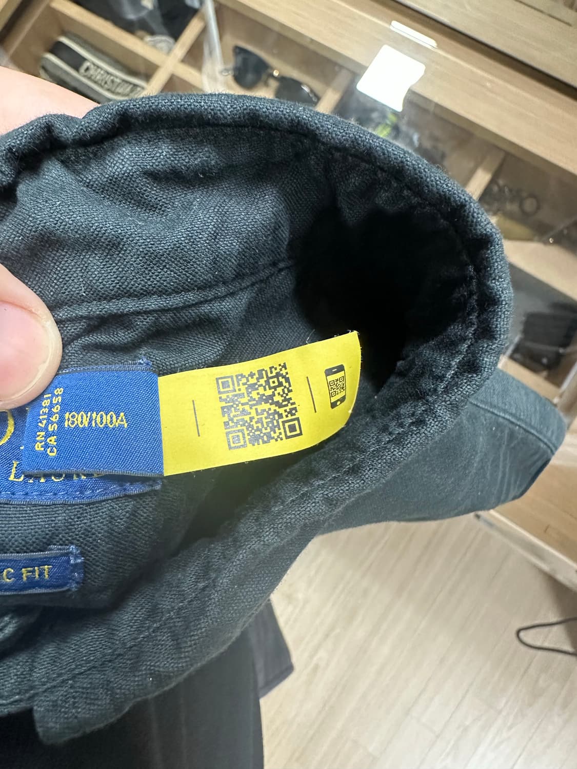 L 폴로랄프로렌 가먼트다이 옥스포드셔츠 클래식핏 블랙 상품이미지5