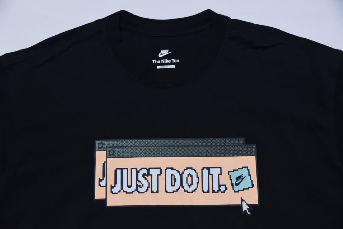 나이키 Just Do It 블랙 그래픽 반팔 티셔츠 XL 상품이미지1