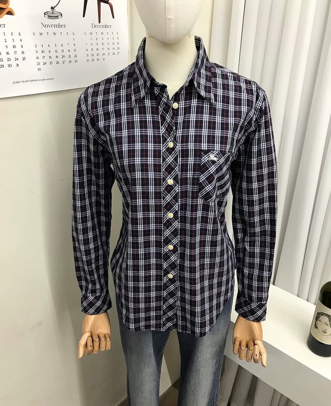 버버리 로고 체크 셔츠 상품이미지8