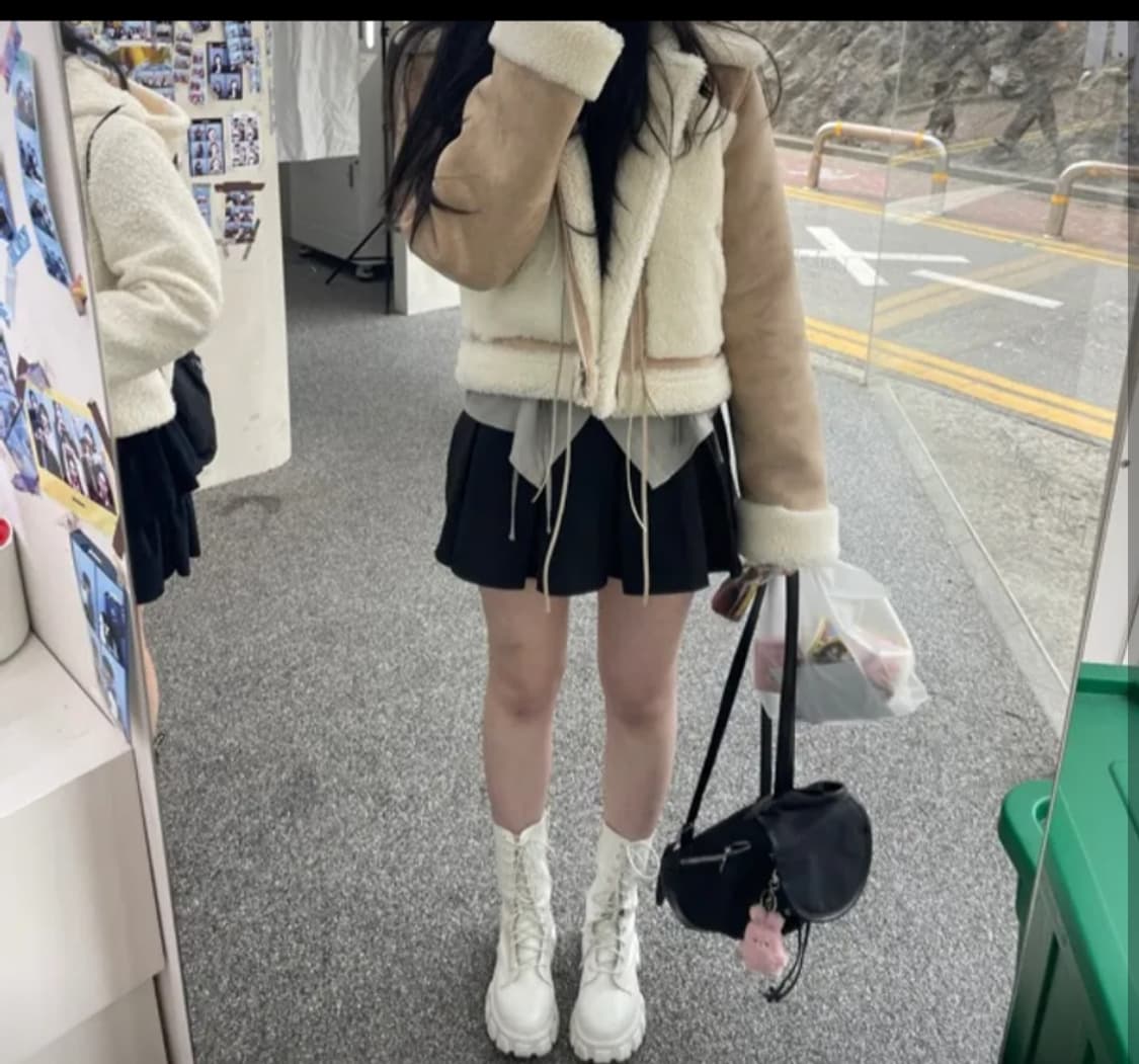 아이토브서울 리본 무스탕 베이지 상품이미지4