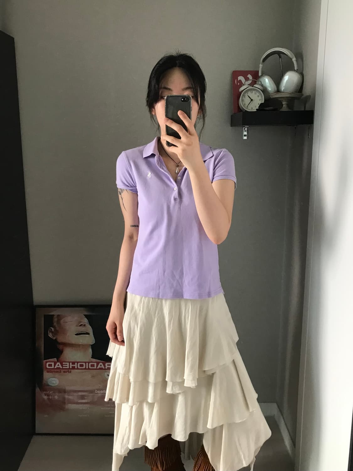 폴로 랄프로렌 포니 로고 퍼플 카라티 상품이미지1