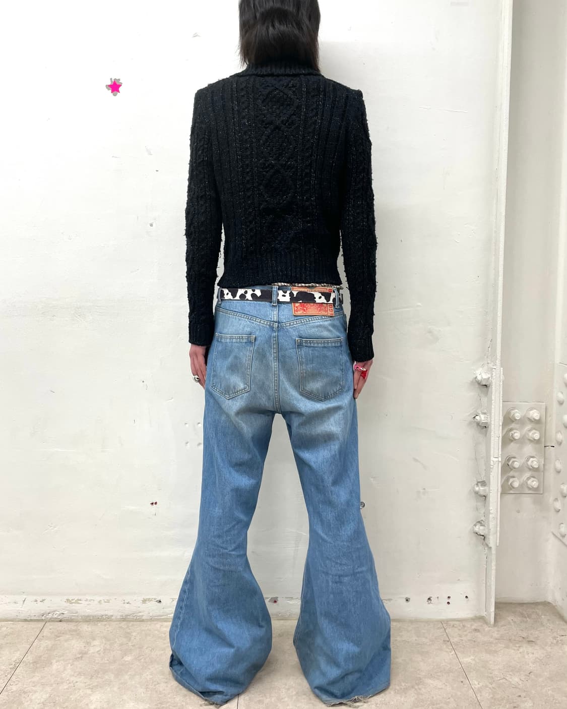 asymmetric gray knit jacket 상품이미지5