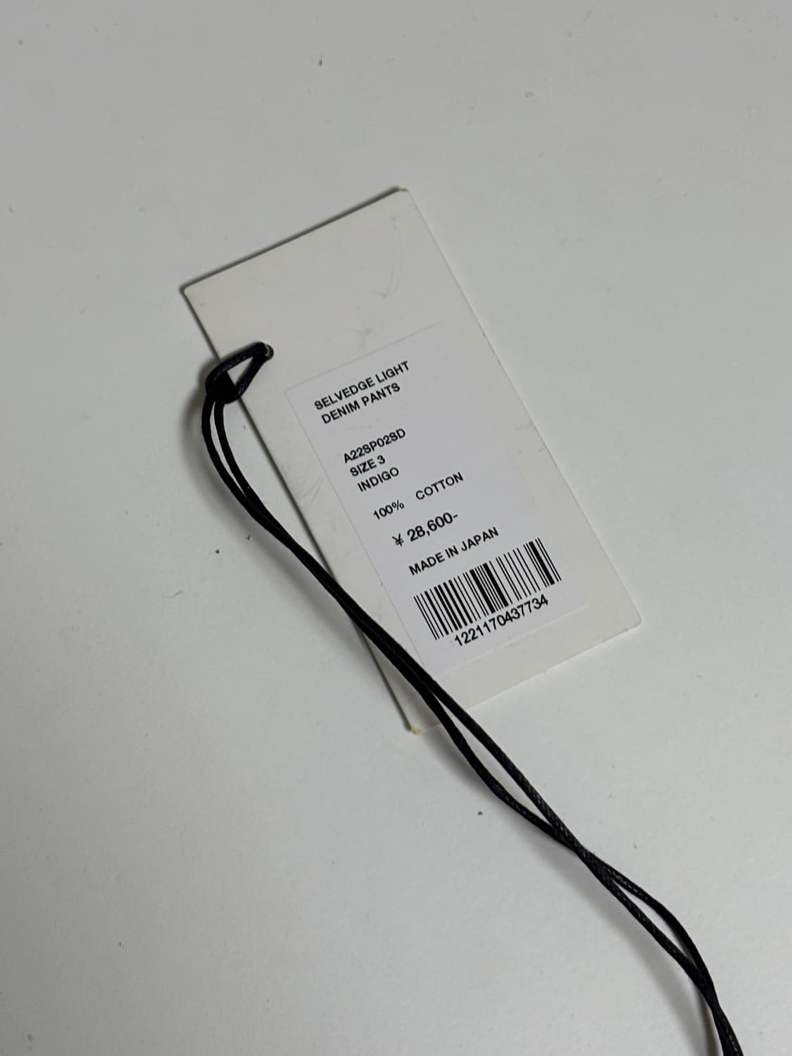 [3] 오라리 셀비지 라이트 데님 팬츠 (인디고) 상품이미지7