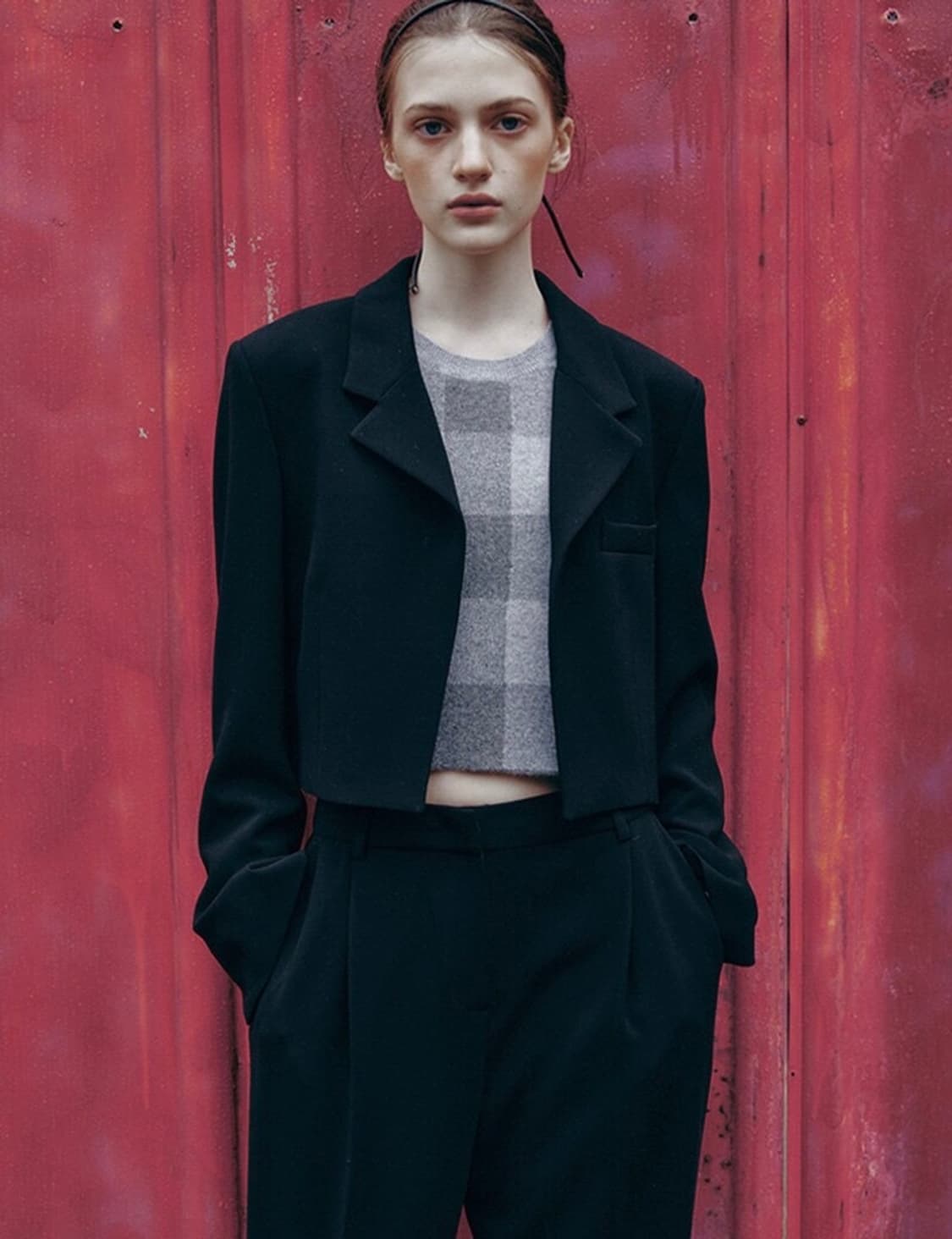 (s) 프론트로우 크롭 블레이저 자켓 상품이미지3