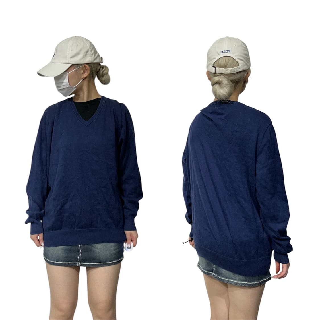 폴로 랄프 로렌 네이비 브이넥 맨투맨 M 상품이미지1