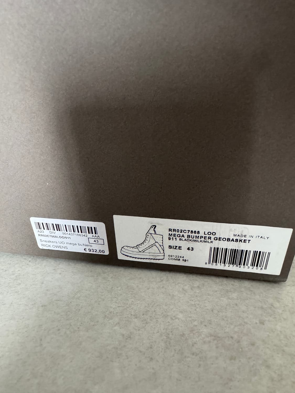 릭오웬스 지오바스켓 메가범퍼 상품이미지9