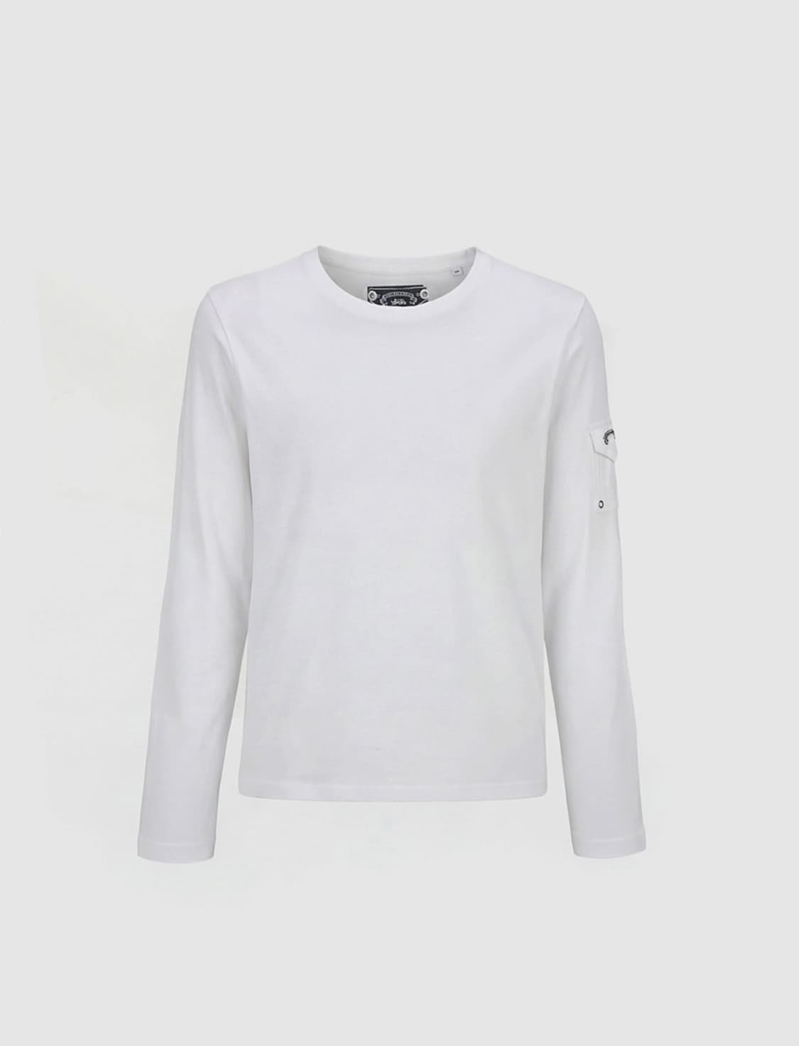 배드블러드 바이퍼 포켓 롱 슬리브 티셔츠 화이트 상품이미지1