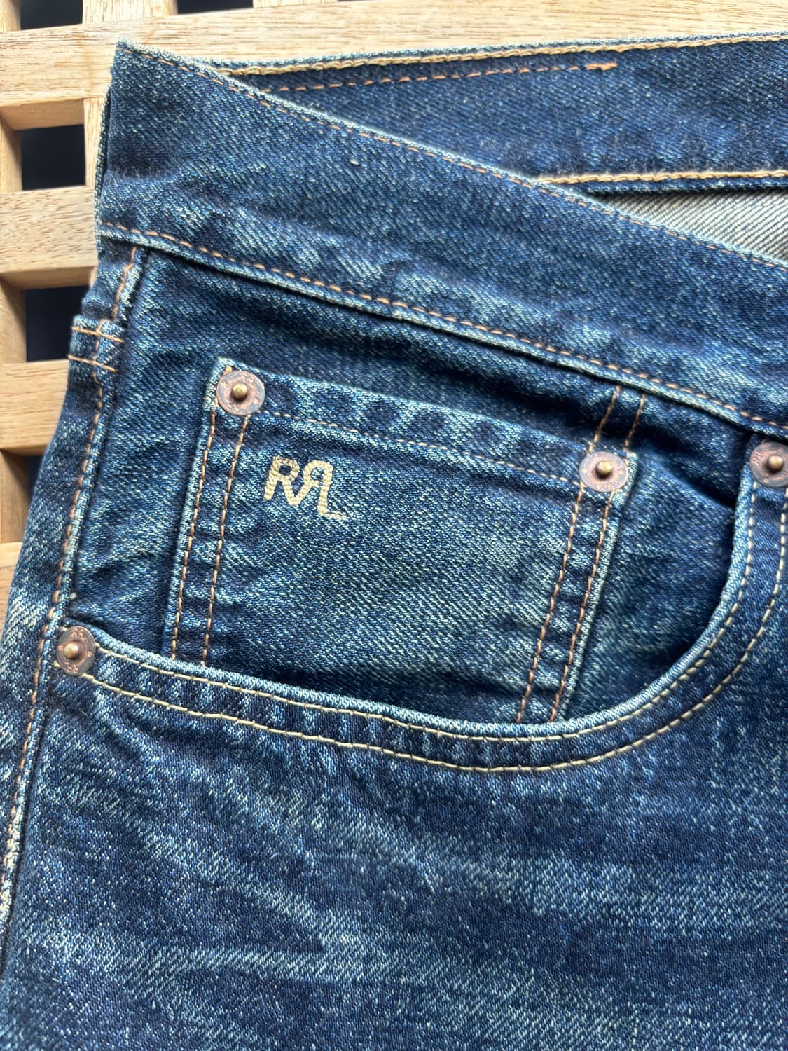 RRL 슬림 내로우 데님 진 34x32 상품이미지7