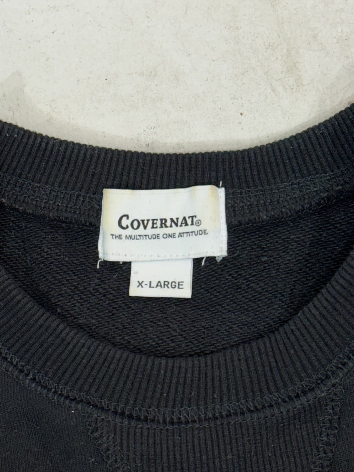 커버낫 C 로고 블랙 오버핏 맨투맨 XL 상품이미지7