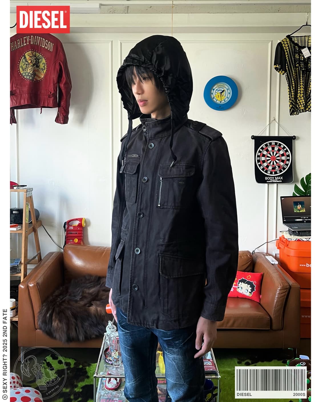 2000s Old DIESEL Military Field Jacket 상품이미지1