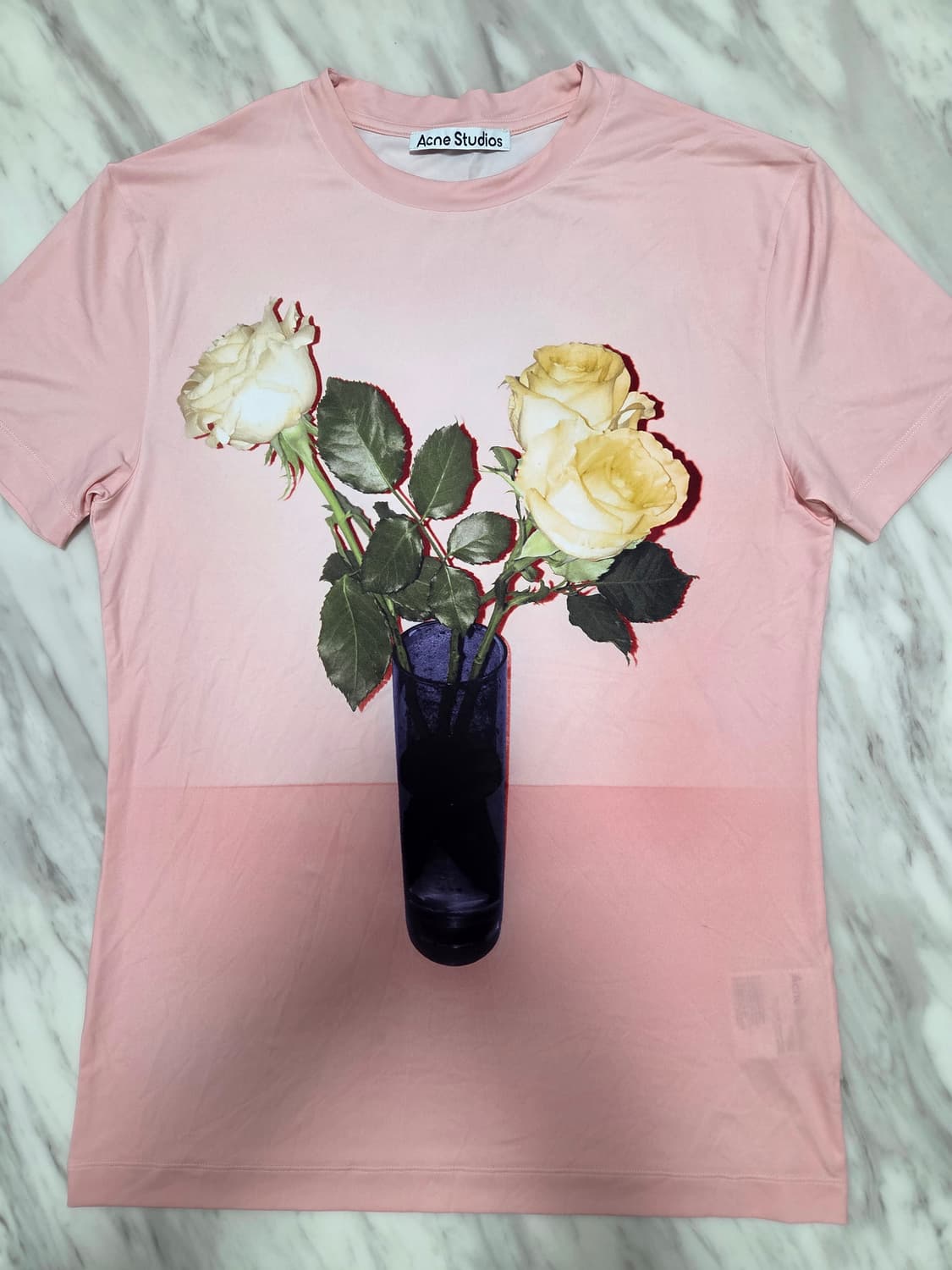 아크네스튜디오 로즈 프린트 반팔티 상품이미지1