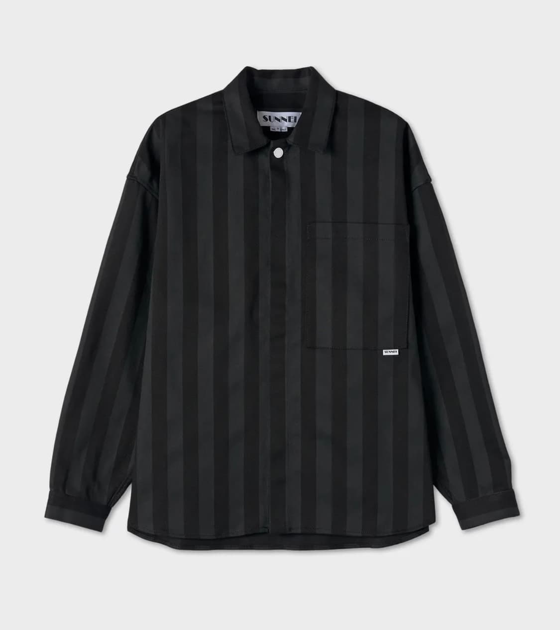 [XL] SUNNEI 블랙 스트라이프 코튼 셔츠 자켓 새상품 상품이미지2